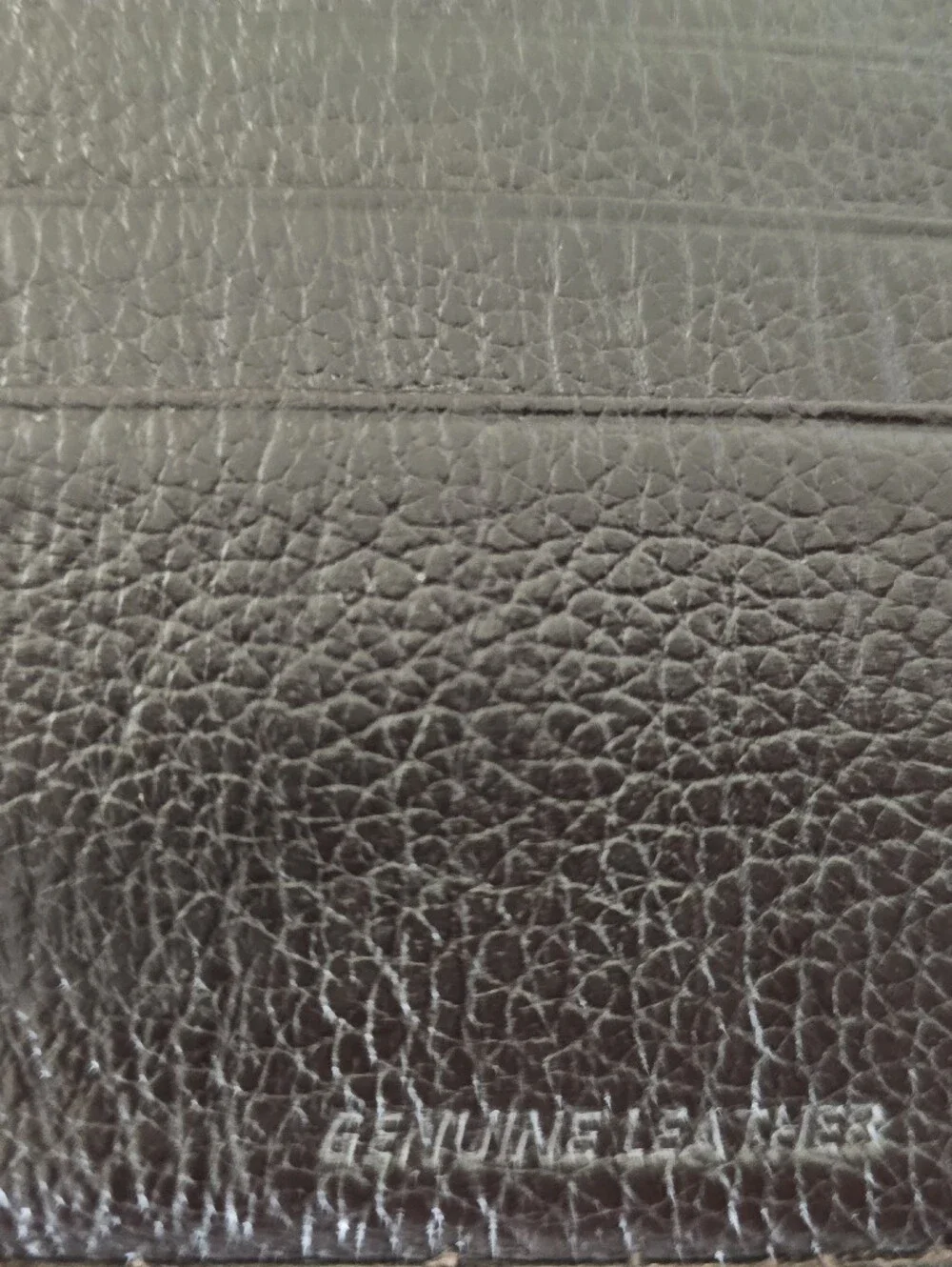 Brown Genuine Leather Bifold Wallet Men Pebbled Leather Slim Classic Minimalist